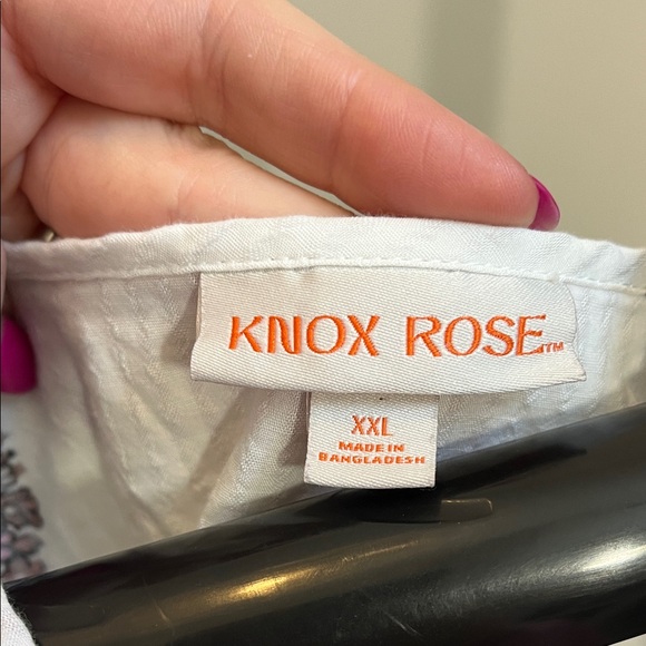 Knox Rose Paisley Flutter Sleeve Peasant Blouse - Size XXL - Picture 5 of 7